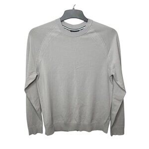Ted Baker Mens Grey LS Saddle Shoulder Crew Neck Sweater Size 2